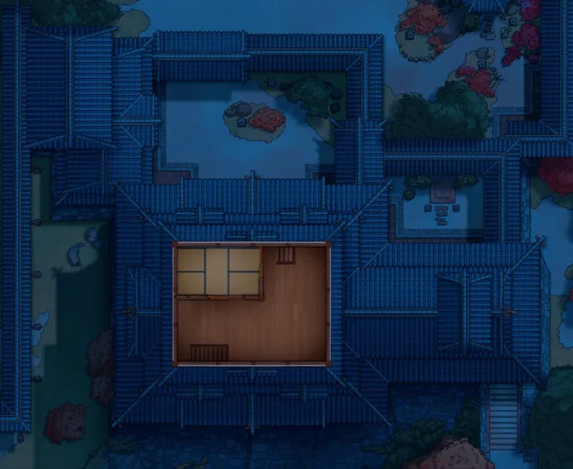 Japanese Castle Interior map, Floor 04 Empty Night variant thumbnail