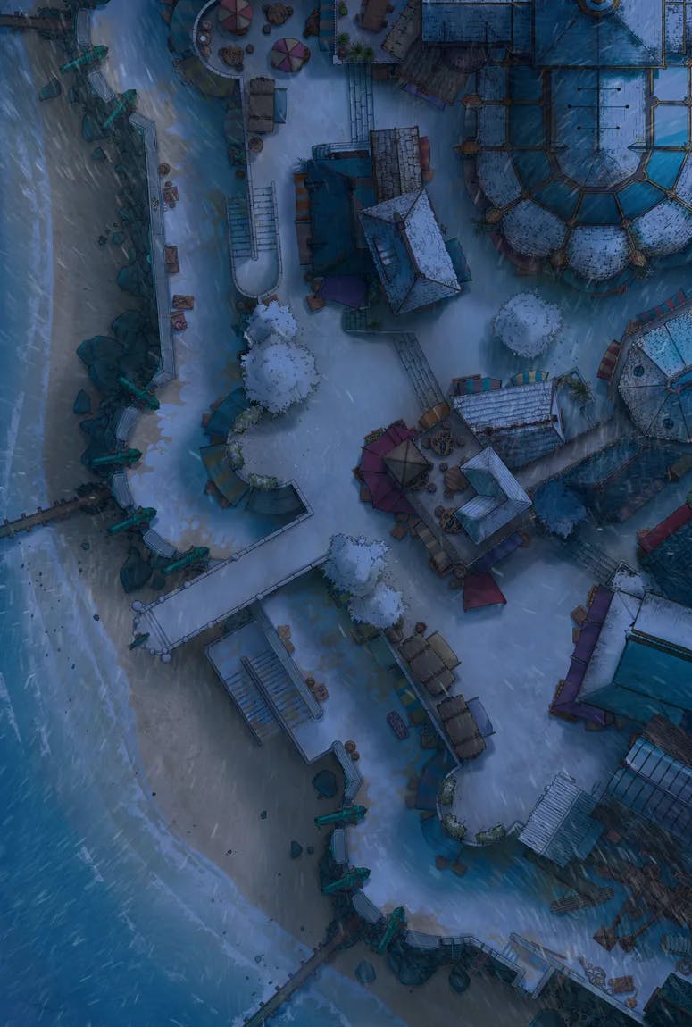 Beach Town map, Winter variant thumbnail