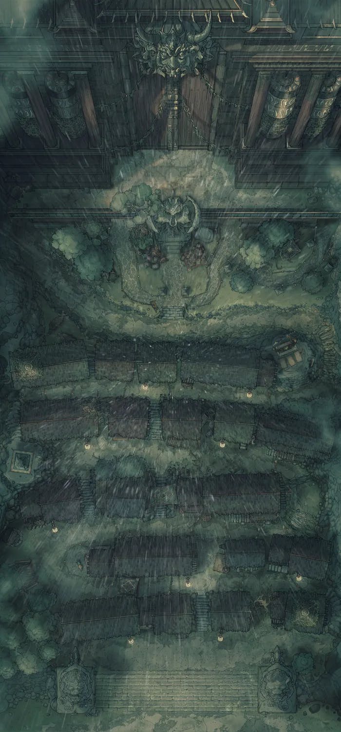 The Forbidden Gates map, Rain variant