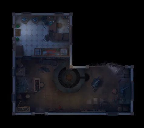 Blacksmith Interior map, Ground Floor Forge Off Night variant thumbnail