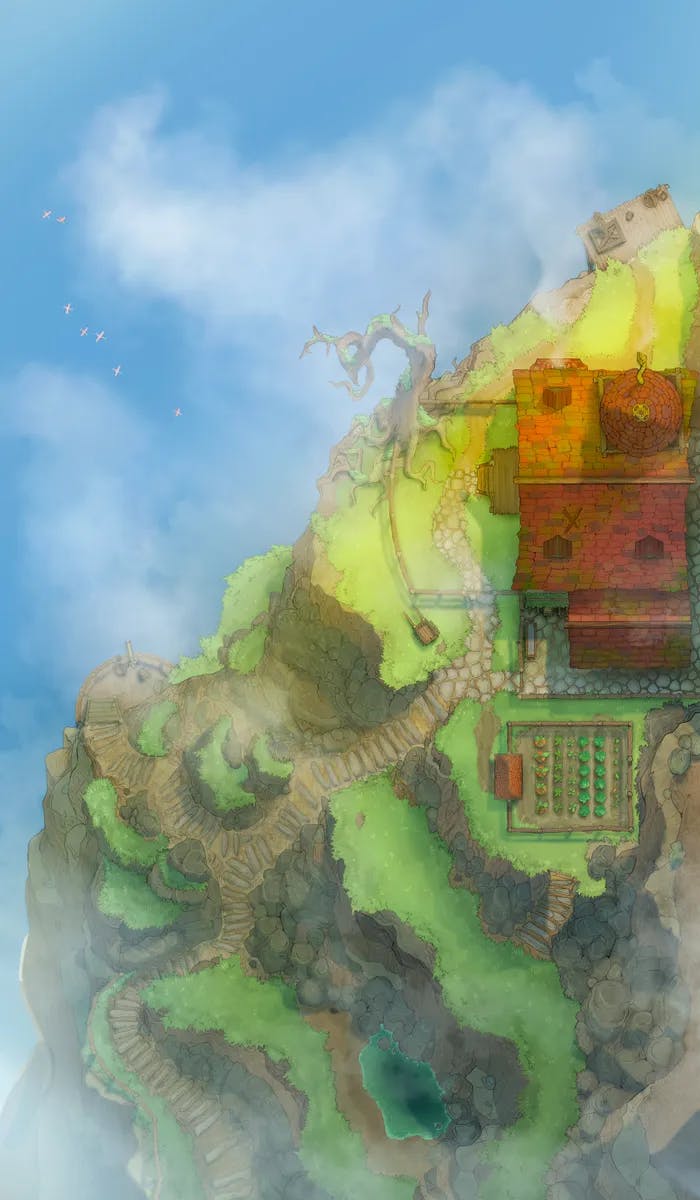 Wonderful Wizard Waterfall map, Sky variant