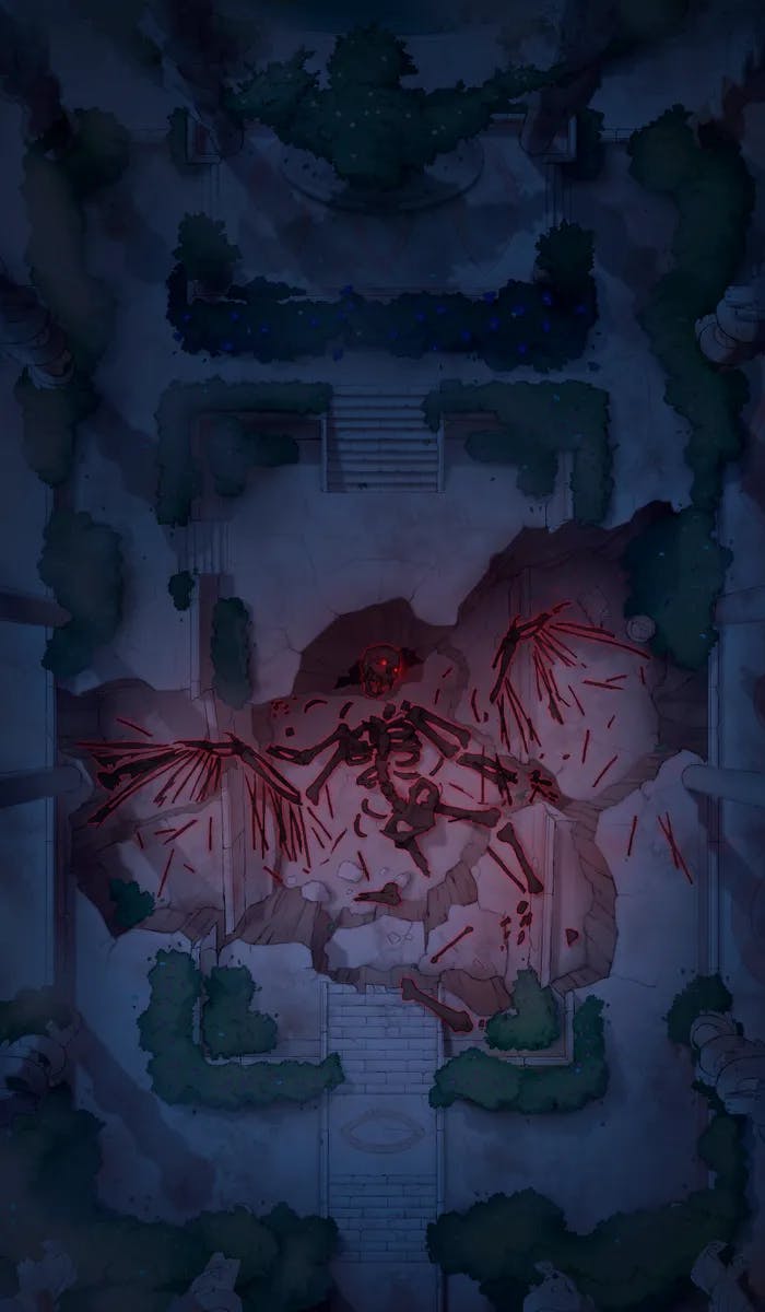 Ruined Courtyard map, Dark Angel Night variant thumbnail
