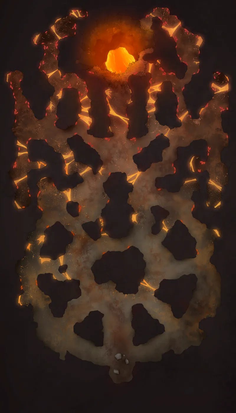 Necropolis Dungeon map, Level 4 Hive Lava variant