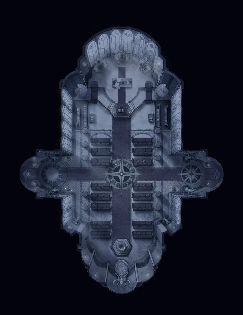 Solar Cathedral map, Shadowrealm Ground Floor variant
