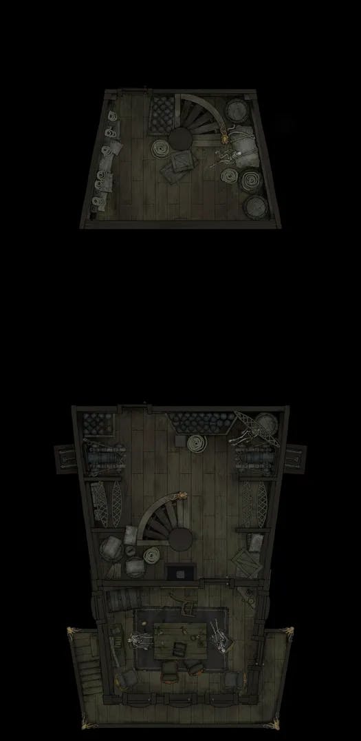 Haunted Ghost Ship Interior map, Dry Upper Deck variant thumbnail