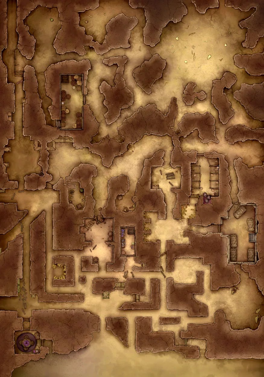 Cavern of the Venom Queen map, Desert Cave variant thumbnail