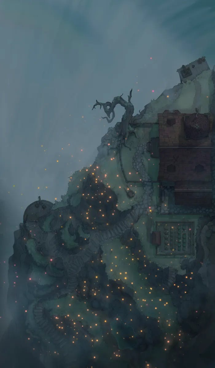 Wonderful Wizard Waterfall map, Fireflies variant