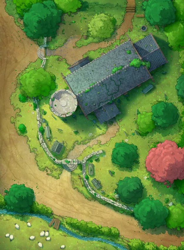 Peaceful Village Church map, Original No House variant thumbnail