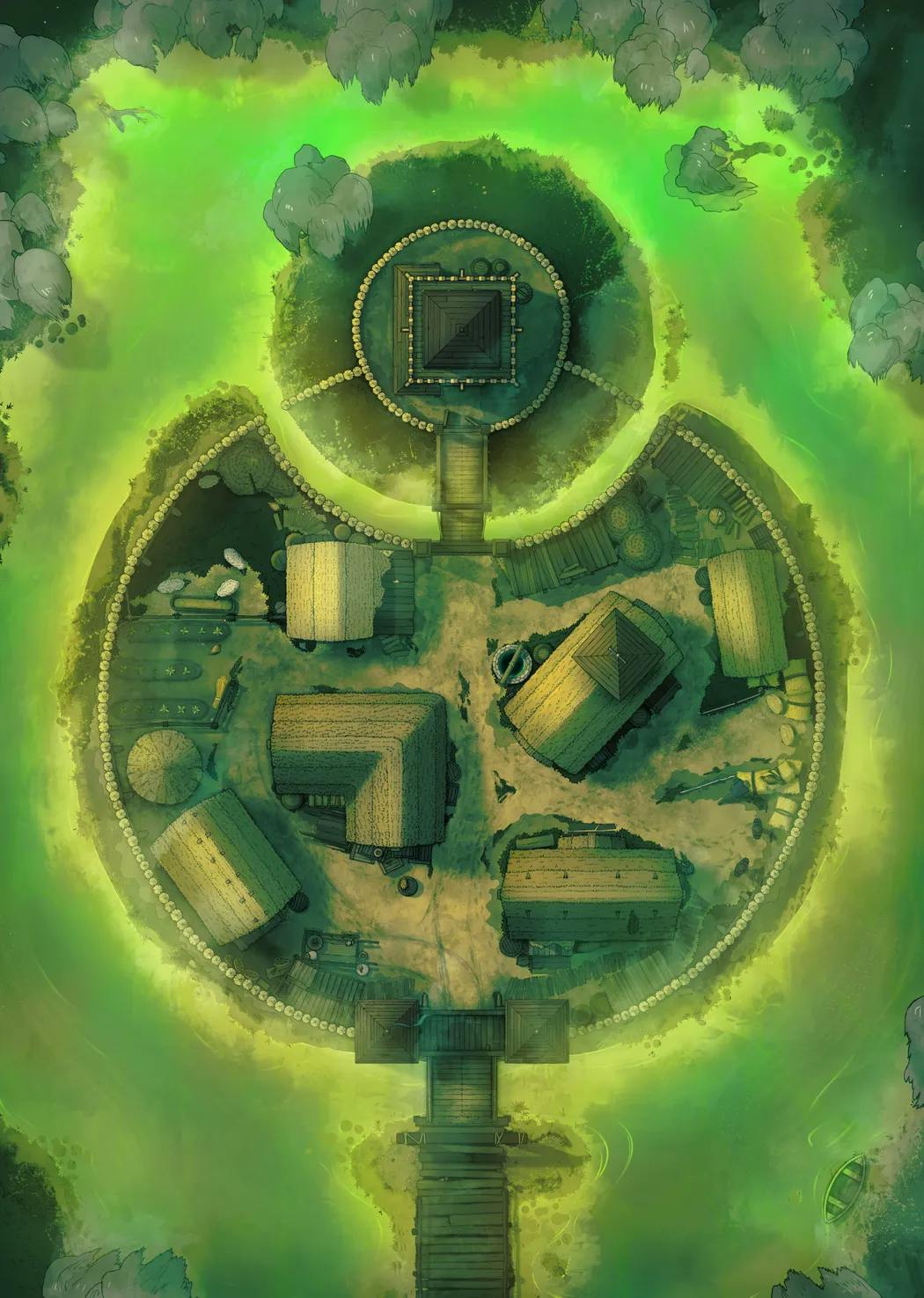 Motte and Bailey Castle map, Toxic Moat variant thumbnail