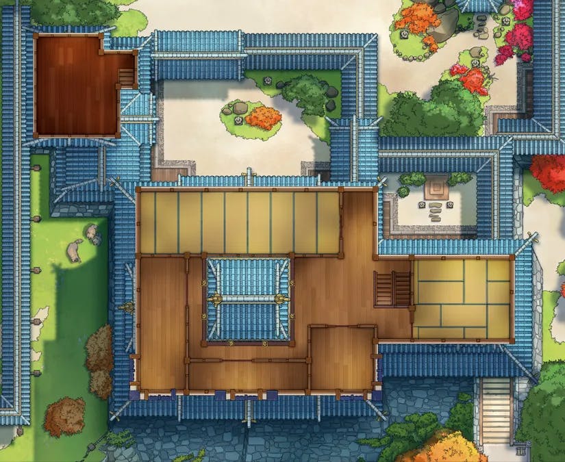 Japanese Castle Interior map, Floor 02 Empty Day variant thumbnail