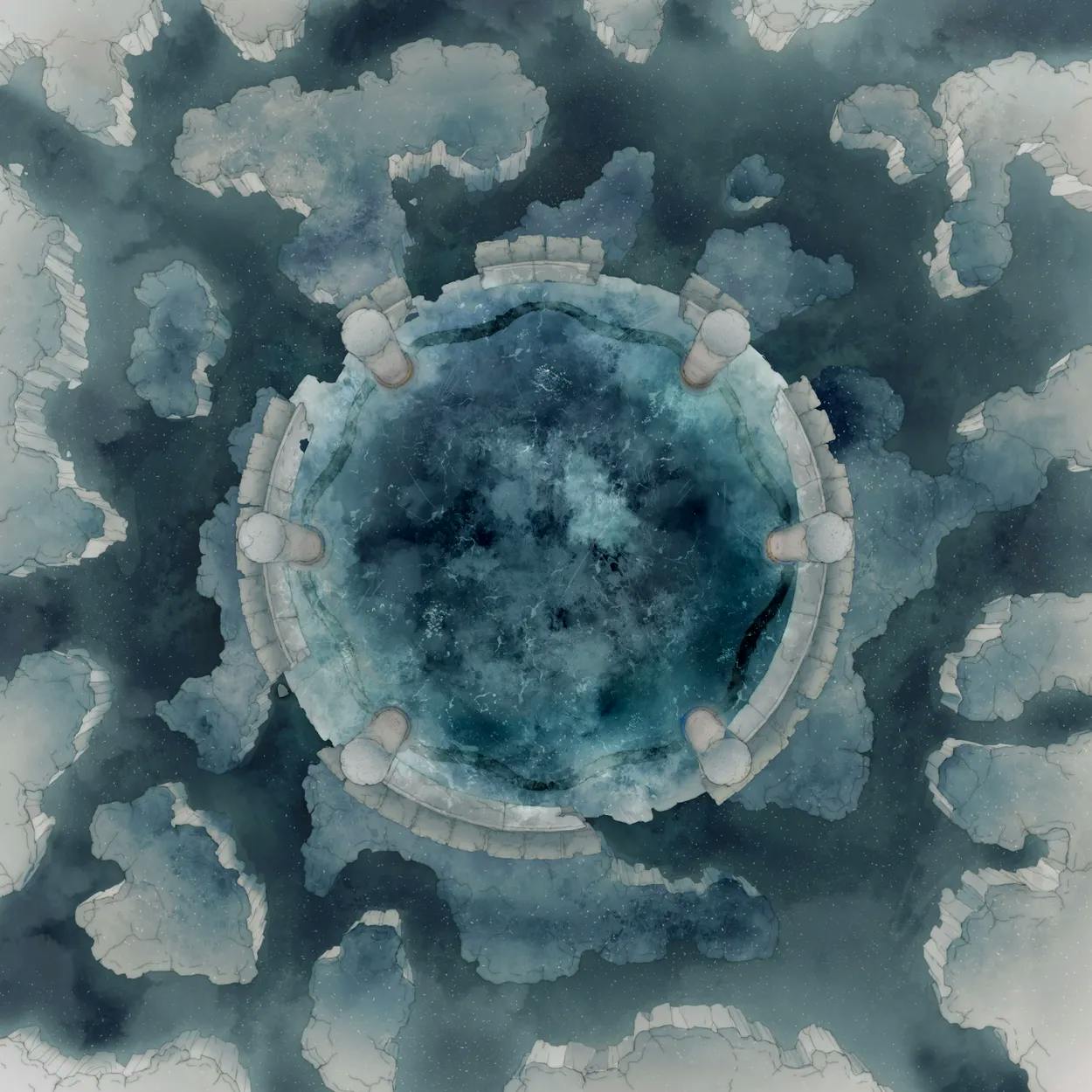 Ancient Hydra Lair map, Dark Ice variant thumbnail