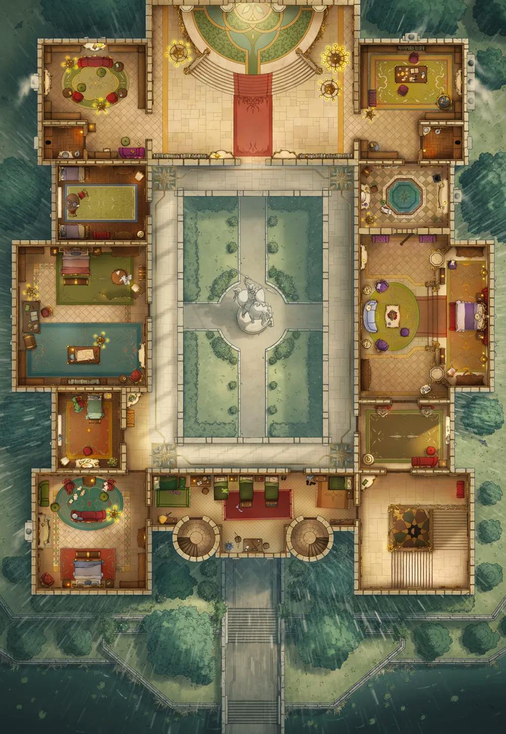 Palace Inner Court map, Second Floor Rain variant thumbnail