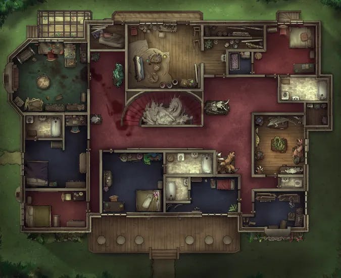 Grand Hunter's House map, Upper Floor Murder variant thumbnail