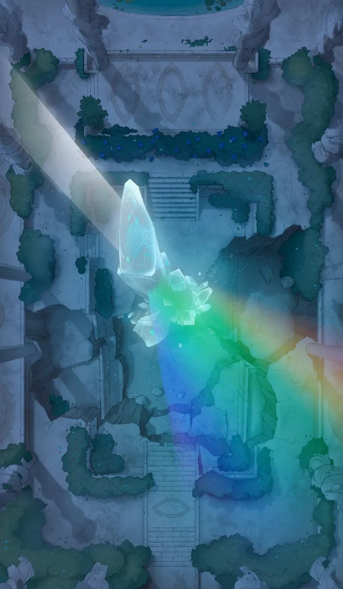Ruined Courtyard map, Rainbow variant