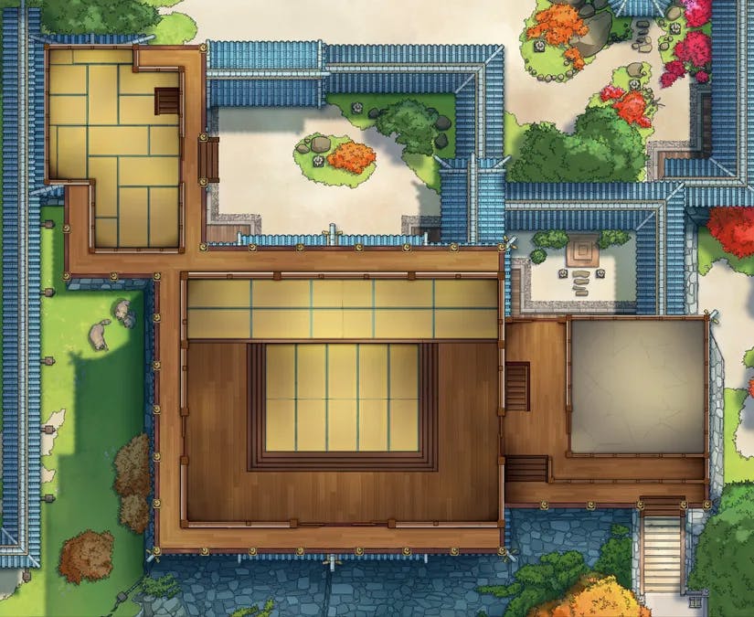 Japanese Castle Interior map, Floor 01 Empty Day variant thumbnail