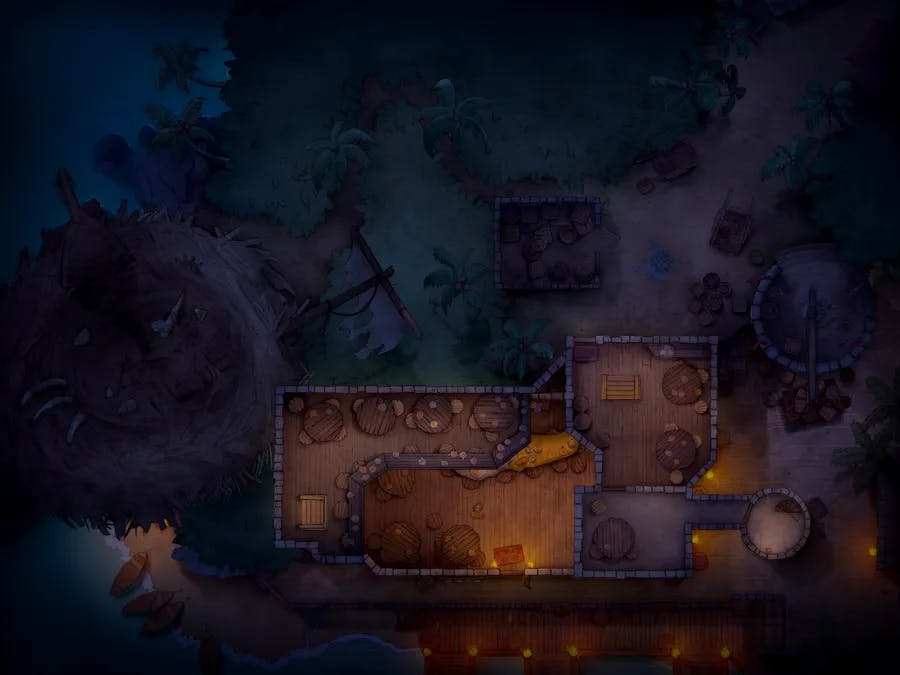 Pirate Port Tavern map, Top Level Night variant