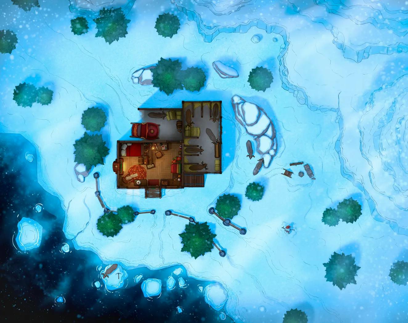 Magical Snowglobe map, North Pole Day variant