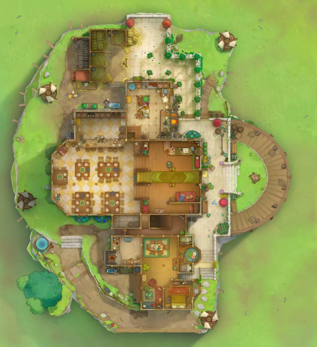 Gryphon Roost Inn map, Meadow variant
