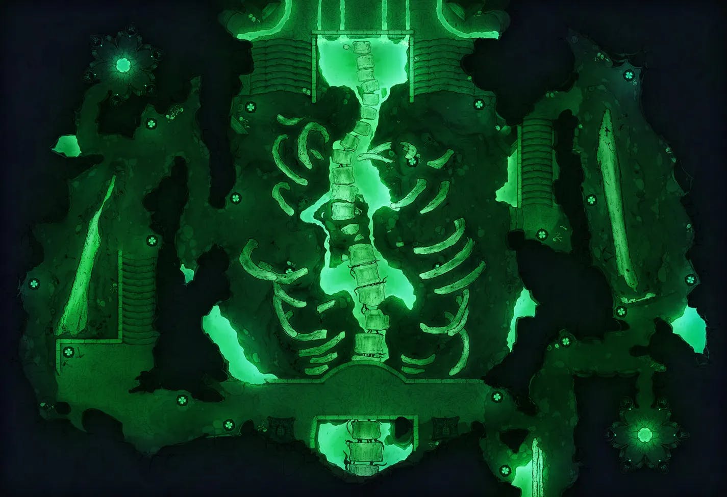 Elder Brain Spine Mine map, Green variant thumbnail