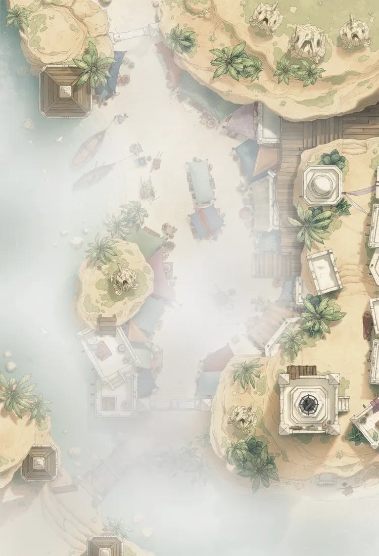 Beachside Bazaar map, Fog variant thumbnail