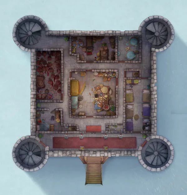 Grounded Castle map, Servants Quarters Day Snow variant thumbnail