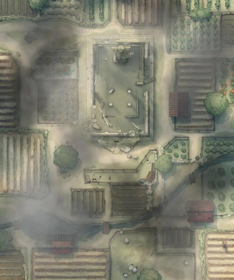 Temple Pastures map, Fog variant