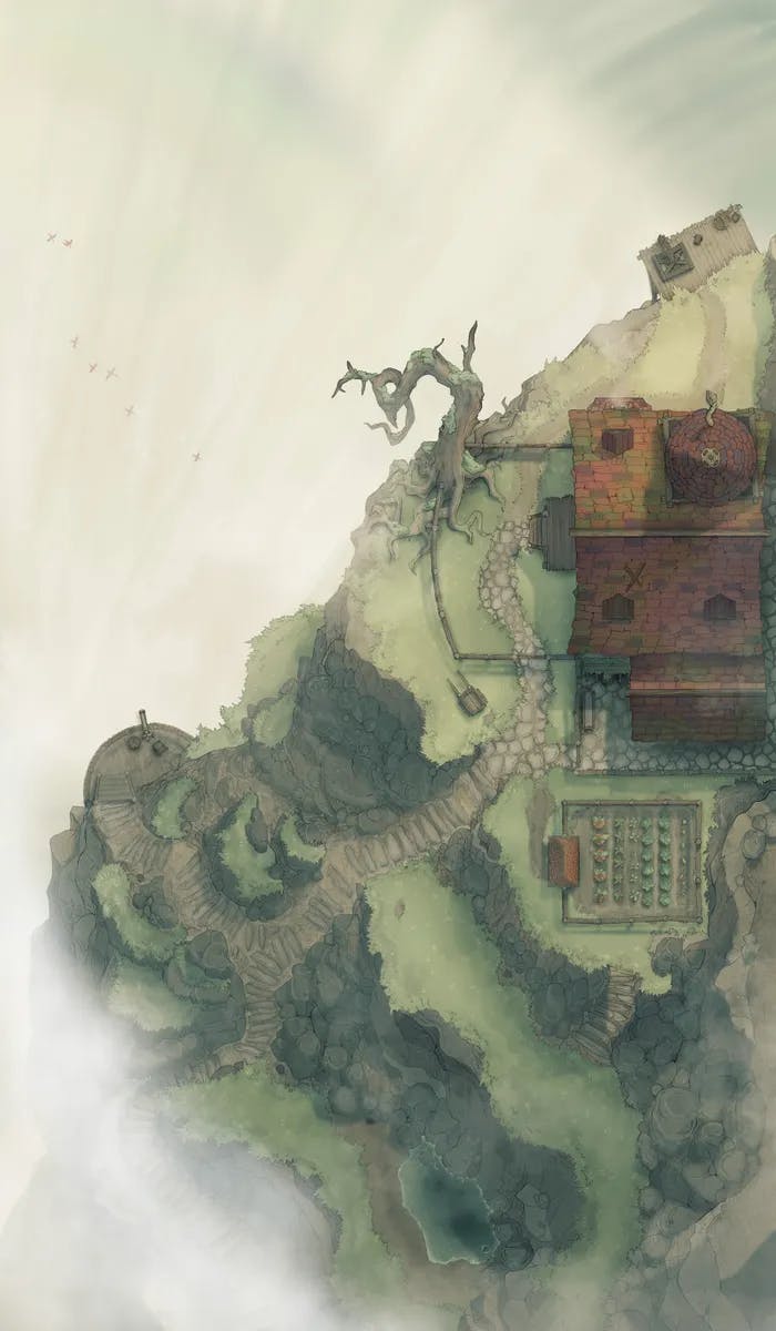 Wonderful Wizard Waterfall map, Creeping Fog 01 variant