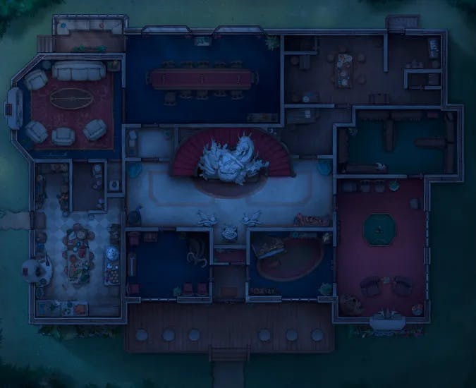 Grand Hunter's House map, Ground Floor Dark Night variant thumbnail