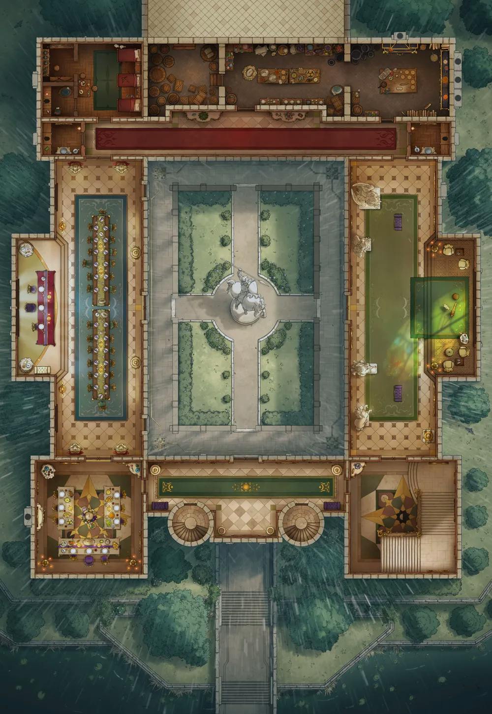 Palace Inner Court map, First Floor Rain variant