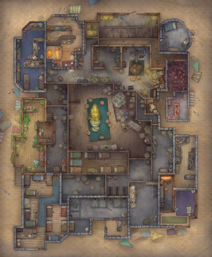 Thieves Guild Hideout map, Giant Idol Day variant