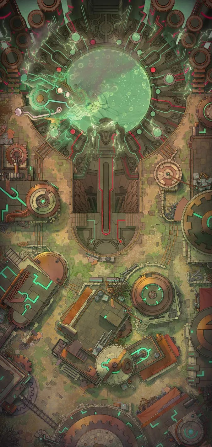 Warforged City Centre map, Fallen Totem Day variant thumbnail