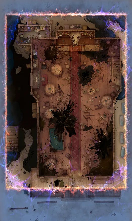 Wild West Saloon map, Ground Floor Oil Spill Containment Spell variant thumbnail