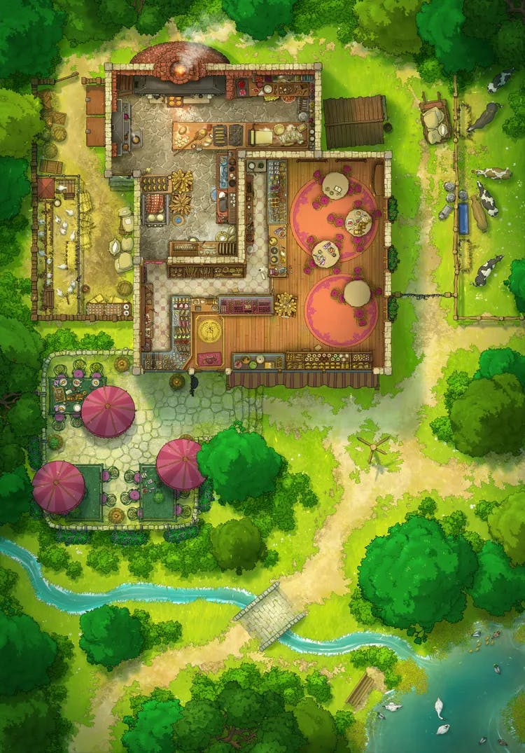 Village Bakery map, Original Day variant