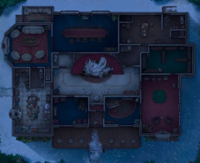 Grand Hunter's House map, Ground Floor Snow variant