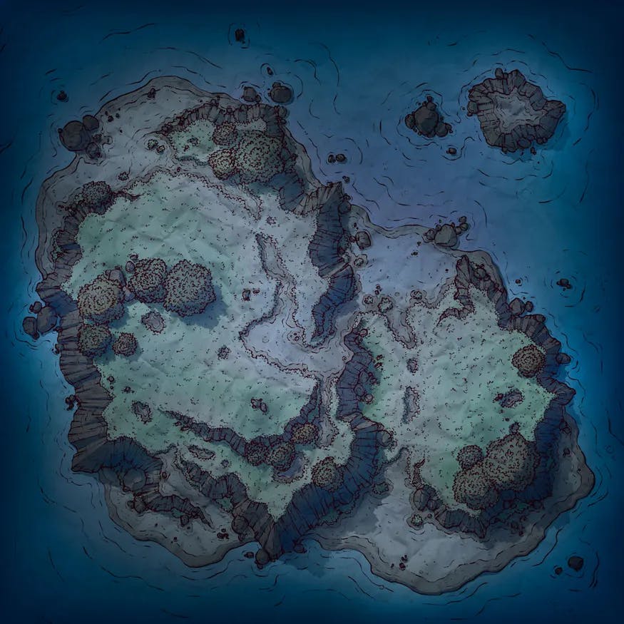 Island Fort map, Night variant thumbnail