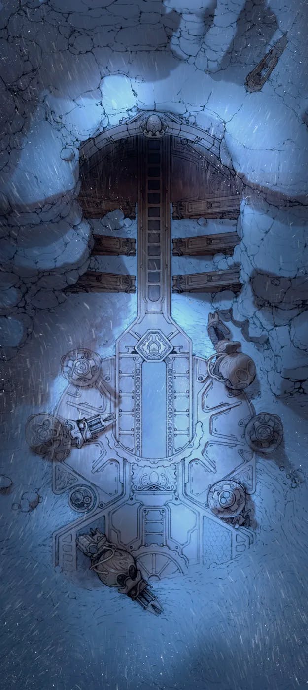 Clockwork Dragon Lair Exterior map, Snow variant