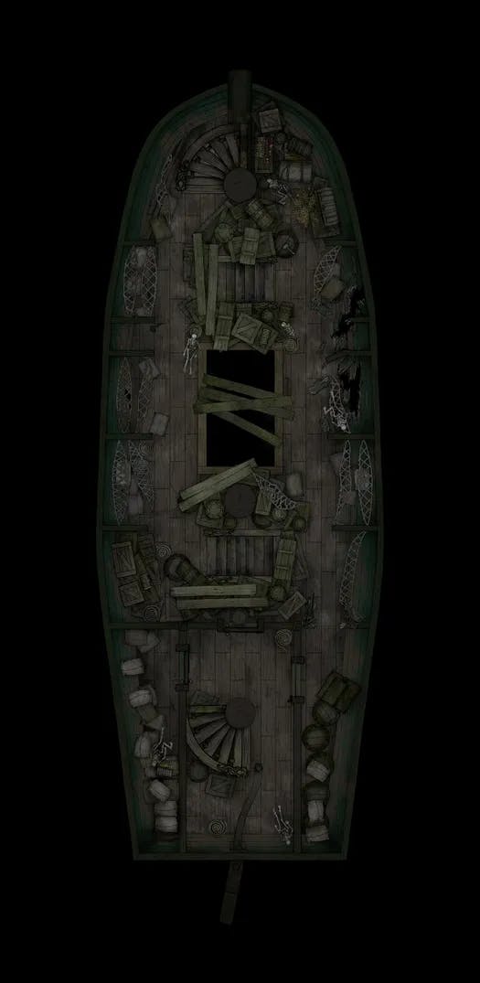 Haunted Ghost Ship Interior map, Dry Middle Deck variant thumbnail