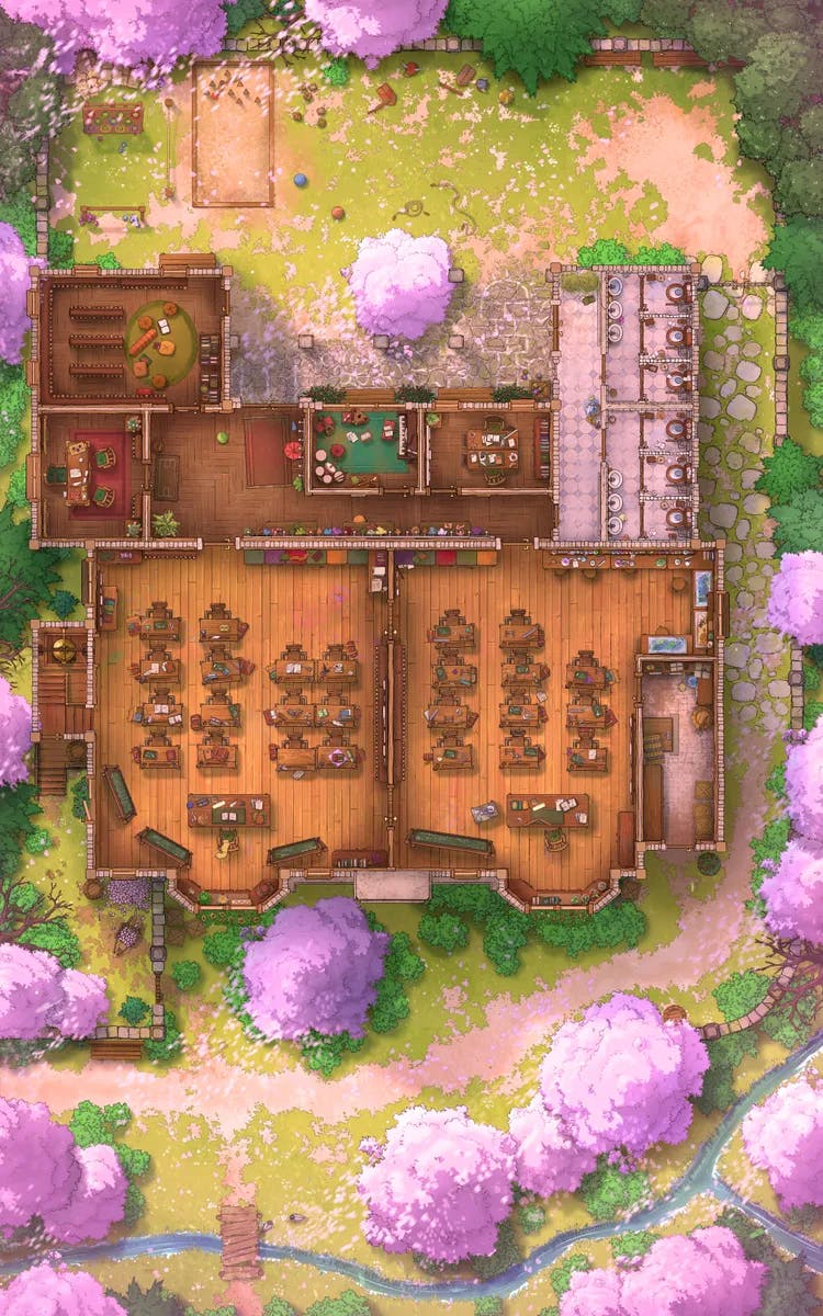 Quaint Village School map, Spring variant thumbnail