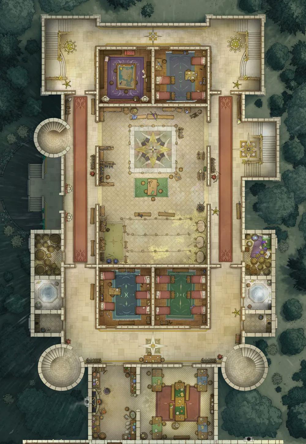 Palace Guard Chambers map, Rain variant