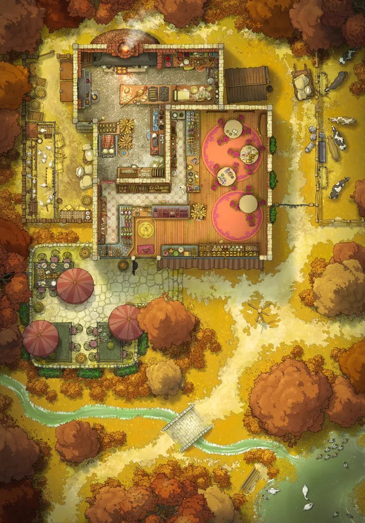 Village Bakery map, Autumn variant