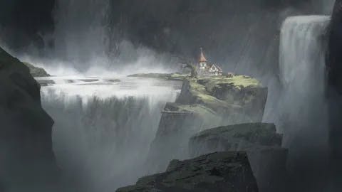 Wonderful Wizard Waterfall map, Rain variant