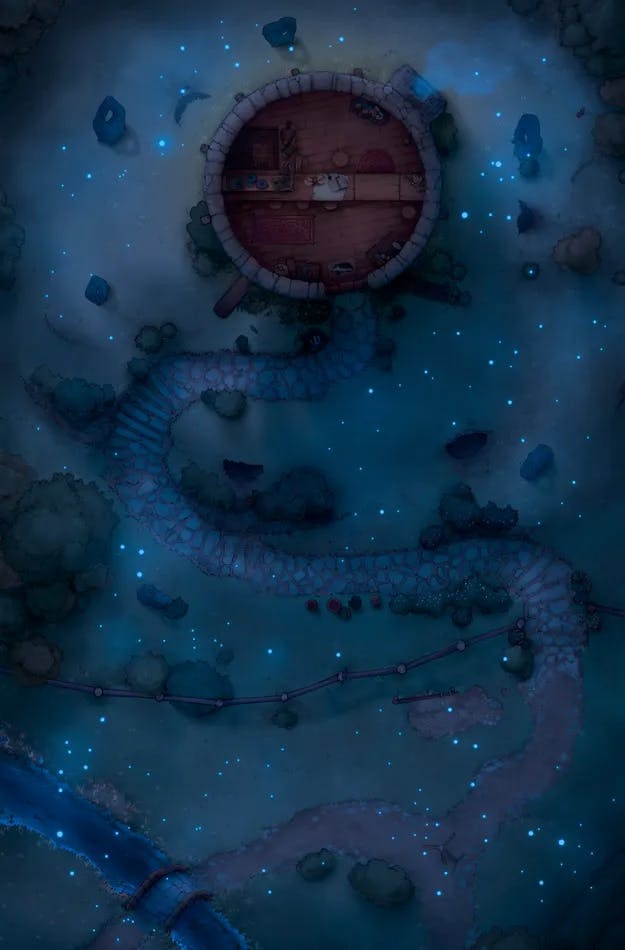 Badger Hill map, Night Fireflies variant