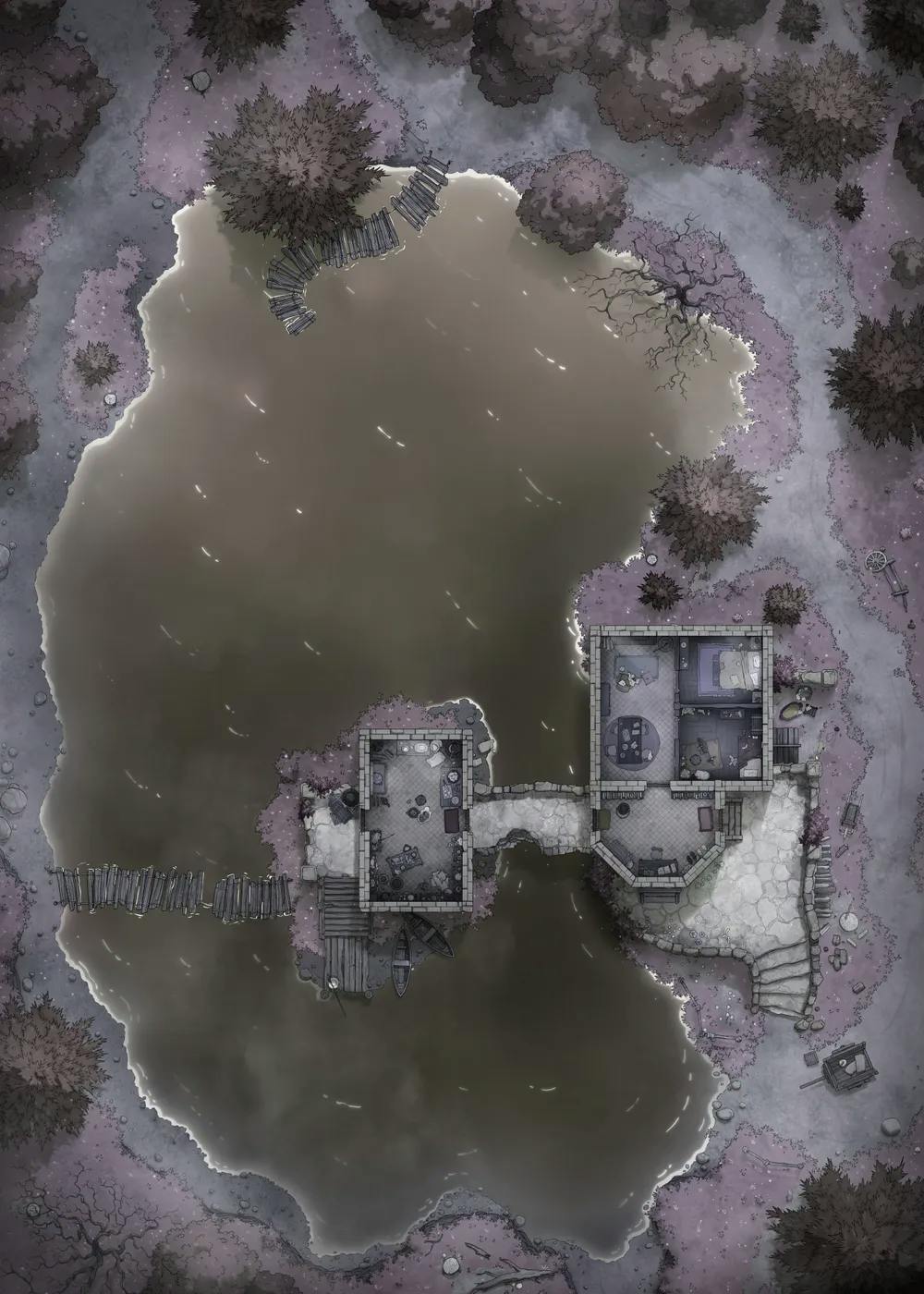 Rusty Robot Lake map, Shadowlands variant thumbnail