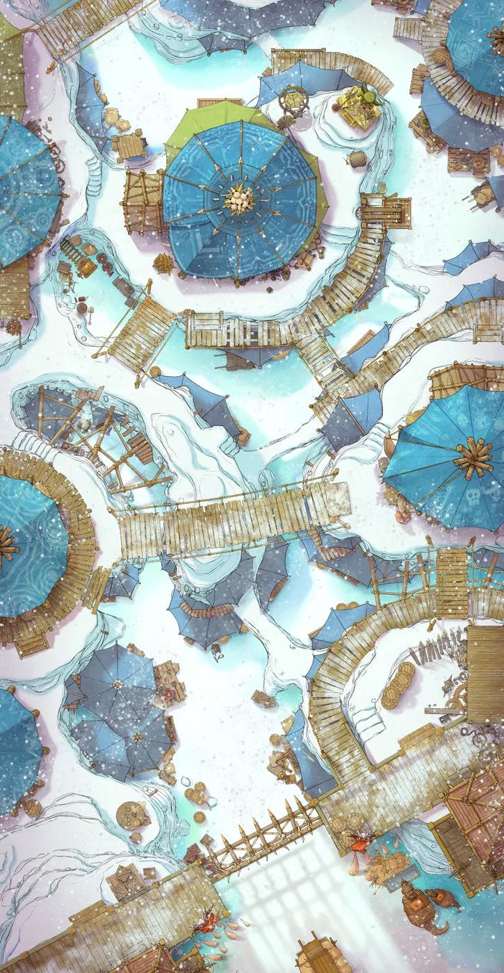 Goblin City Centre map, Winter Day variant