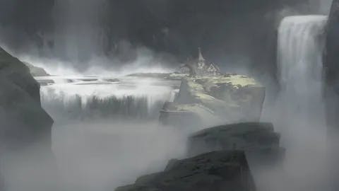 Wonderful Wizard Waterfall map, Fog variant