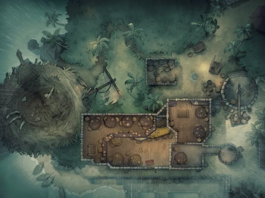 Pirate Port Tavern map, Rain Top Level variant