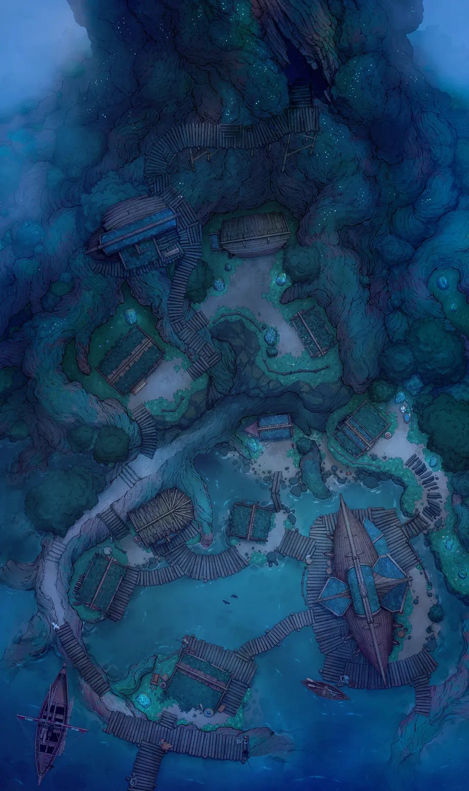 Yggdrasil Village map, Original Night variant