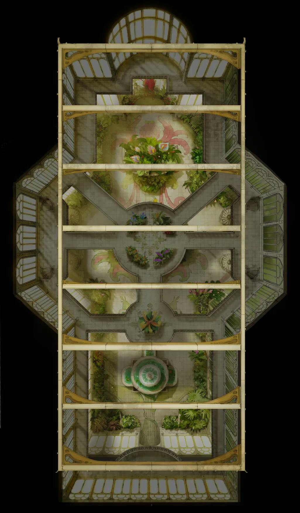 Victorian Greenhouse map, Roof Day variant