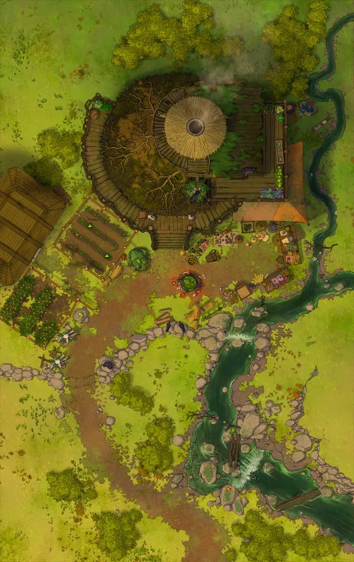 Hidden Witch's Hut map, Grasslands Day variant