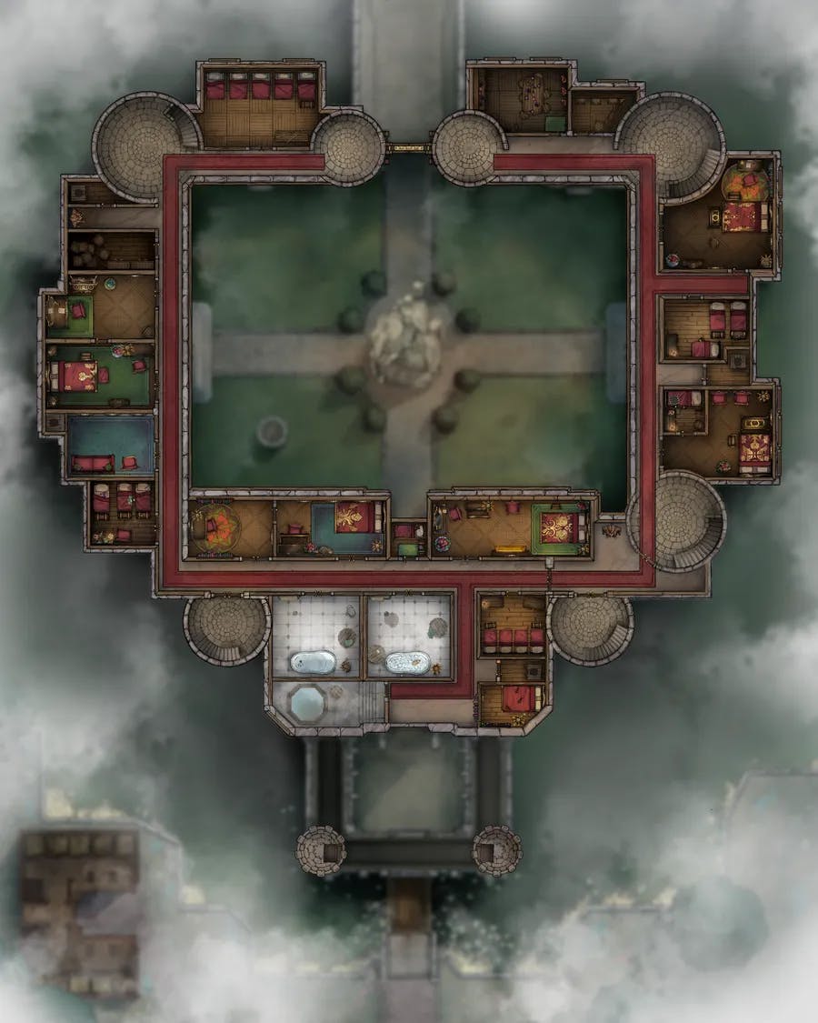 Palace Outer Court map, Second Floor Fog variant thumbnail